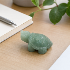 Green Aventurine Crystal Turtle – Gemstone Decor