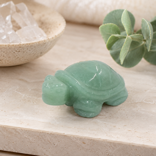 Green Aventurine Crystal Turtle – Gemstone Decor