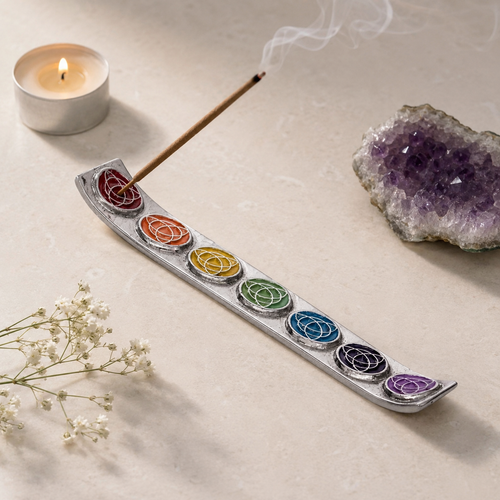 Celtic Trinity Chakra Incense Holder – Metal Tray Burner