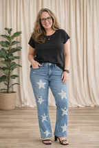 Starry Night Rigid Magic Judy Blue 90’s Straight Jeans