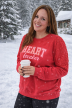 Heart Breaker Eyelet Sleeve Pullover (Blakeley)