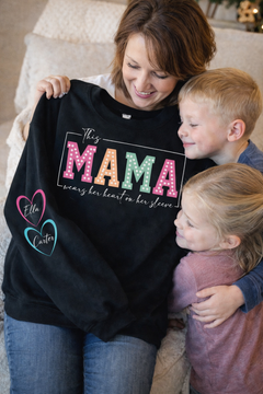 Custom “Wears Her Heart on Her Sleeve” Sweatshirt