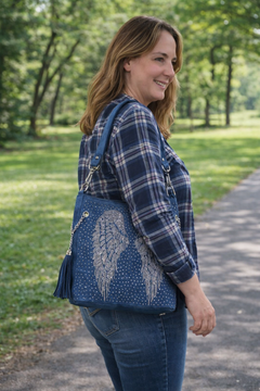 Wings Design Hobo Crossbody Handbag