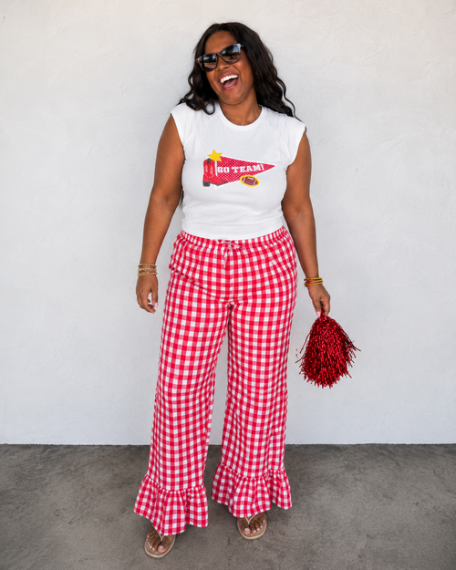 Go Team Fitted Football Tee