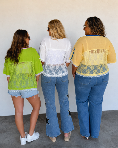 Bleacher Babe Lace Jersey Top