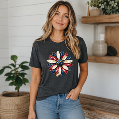 Patriotic Daisy Graphic Tee