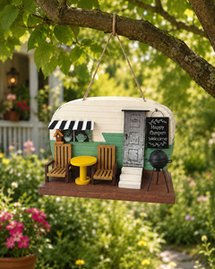 Retro Camper Decorative Birdhouse