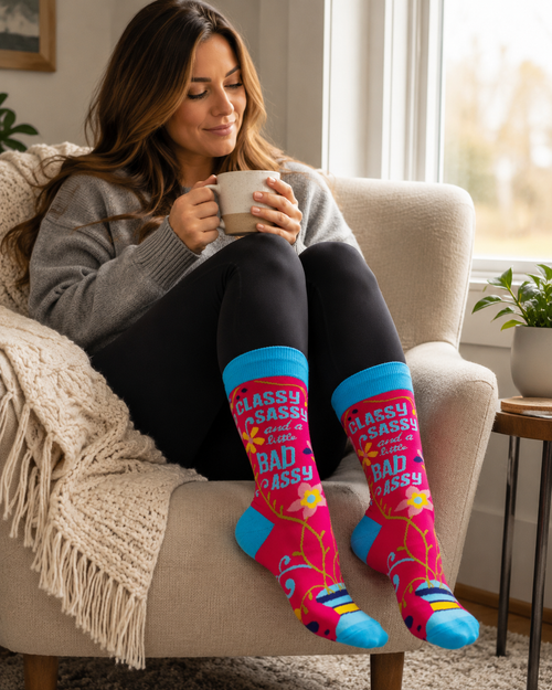 Classy Sassy and a Little Bad Assy Crew Socks