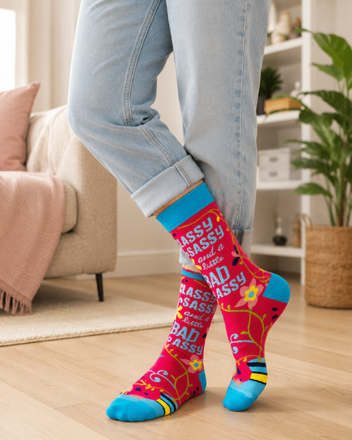 Classy Sassy and a Little Bad Assy Crew Socks