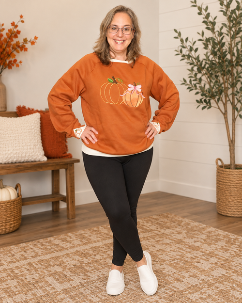Pumpkin Pop LayerPop™ Embroidered Sweatshirt