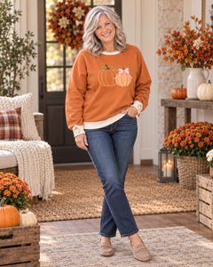 Pumpkin Pop LayerPop™ Embroidered Sweatshirt