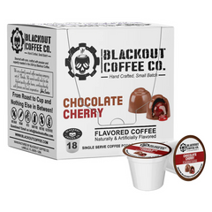 Blackout Coffee | Chocolate Cherry – Flavored Coffee (Ground or K-Cups)