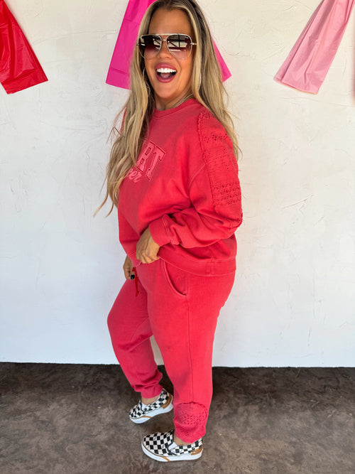 Heart Breaker Eyelet Sleeve Pullover (Blakeley)