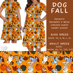 Batch #409 - Character Fall 2 - Closes 9/8 - ETA late October - Dog Fall Womens & Girls Dresses