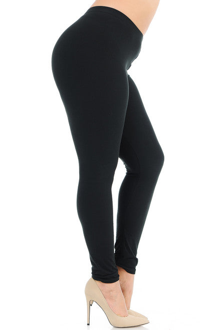Buttery Smooth Basic Solid Plus Size Leggings
