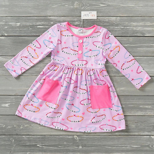 Pink Bracelet BFF Girls Dress – Pete & Lucy Exclusive | Adorable & Comfortable Outfit for Any Occasion