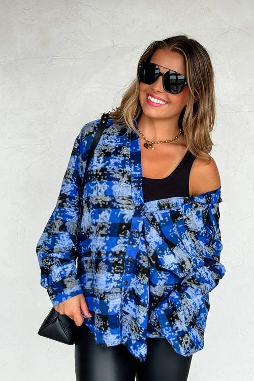 PREORDER – Juniper Bleached Plaid Top (XS–3XL) – Red/Black, Black/White, Blue/Black
