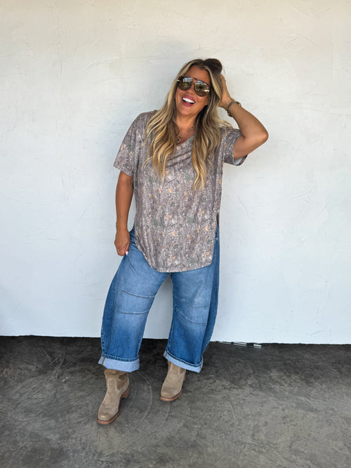 PREORDER- JOEY VNECK WASHED COTTON BOYFRIEND TEE