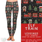 Batch #424 - Jingle All The Way - Closes 10/3 - ETA mid/late Nov - Elf Train Full Length Leggings