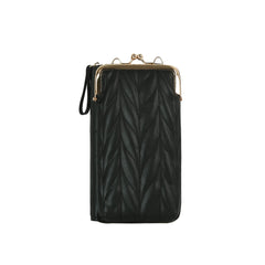 Quilted Kisslock Crossbody Wallet