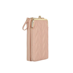 Quilted Kisslock Crossbody Wallet