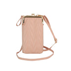 Quilted Kisslock Crossbody Wallet