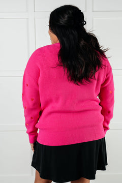 Eat Your Heart Out Embroidered Pink Heart Sweater – Cozy and Stylish Crewneck for Women, Sizes Small-XL