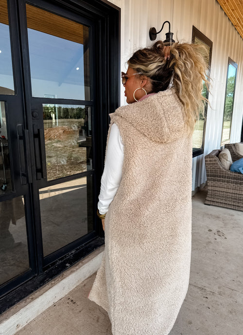 PREORDER- REVERSIBLE SHERPA PUFFER VEST