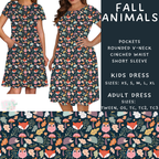 Batch #407 - Fall Fun 2 - Closes 9/4 - ETA mid/late October - Fall Animals Womens & Girls Dresses