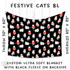 Batch #216 - Cozy Christmas Blankets Presale - Closes 10/14 - ETA Early Dec - Festive Cats BL