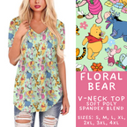 Batch #273 - Magical Faves 10 - Closes 1/20 - ETA late March - Floral Bear V-Neck Tee