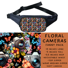 Batch #276 - Fanny Packs & Drawstring Backpacks - Closes 1/24 - ETA late March - Floral Cameras Fanny Pack