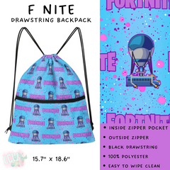 Batch #276 - Fanny Packs & Drawstring Backpacks - Closes 1/24 - ETA late March - F Nite Drawstring Backpack