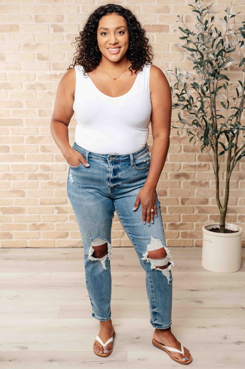 Frankie High Waist Distressed Boyfriend Jeans | Judy Blue | Sizes 0- 24W