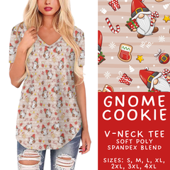 Batch #424 - Jingle All The Way - Closes 10/3 - ETA mid/late Nov - Gnome Cookie V-Neck Tee