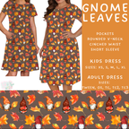 Batch #407 - Fall Fun 2 - Closes 9/4 - ETA mid/late October - Gnome Leaves Womens & Girls Dresses