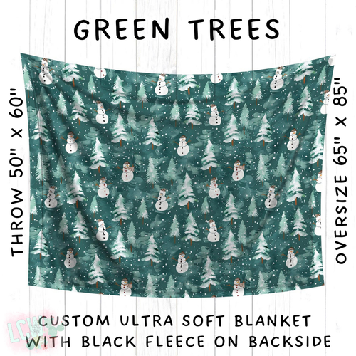 Batch #242 - Winter Wonderland Blankets - Closes 11/22 - ETA early Feb - Green Trees Blanket