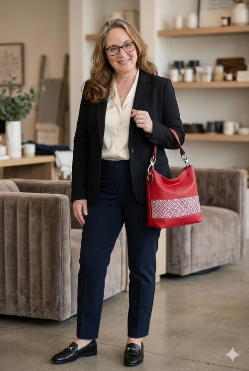 Rhinestone Bling Fashion Hobo Handbag - Vegan Leather (4 Colors)