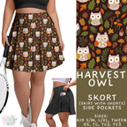 Batch #407 - Fall Fun 2 - Closes 9/4 - ETA mid/late October - Harvest Owl Skort