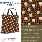 Batch #407 - Fall Fun 2 - Closes 9/4 - ETA mid/late October - Harvest Owl Tote
