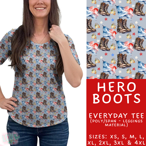 Batch #414 - Military 2 Collection - Closes 9/17 - ETA early Nov - Hero Boots Everyday Tee
