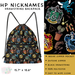 Batch #276 - Fanny Packs & Drawstring Backpacks - Closes 1/24 - ETA late March - HP Nicknames Drawstring Backpack