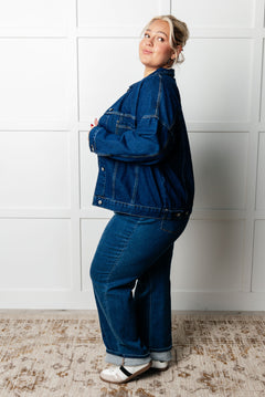 Have We Met Oversized Denim Jacket – Stylish and Versatile (Sizes S-2XL)