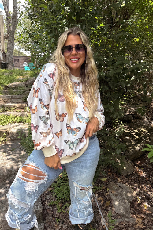 Butterfly Season Cozy Pullover