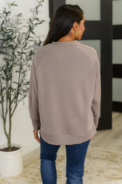 Cocoa Scuba Knit Oversized Pullover – Zenana Relaxed Fit Long Sleeve Top with Side Slits (S–3XL, Cozy Neutral)