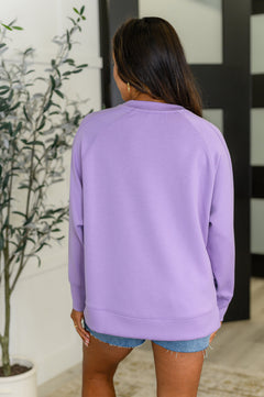 Lavender Scuba Knit Oversized Pullover – Zenana Relaxed Fit Long Sleeve Top with Side Slits (Sizes S–3XL)