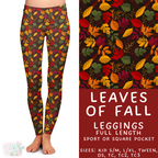 Batch #407 - Fall Fun 2 - Closes 9/4 - ETA mid/late October - Leaves of Fall Full Length Leggings