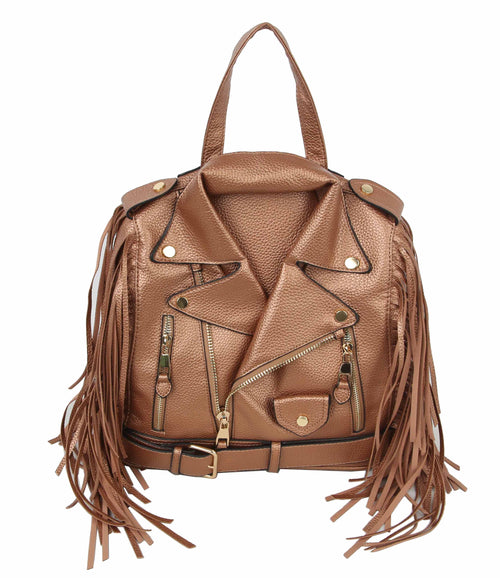 Fringe Motorcycle Jacket Backpack