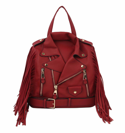 Fringe Motorcycle Jacket Backpack