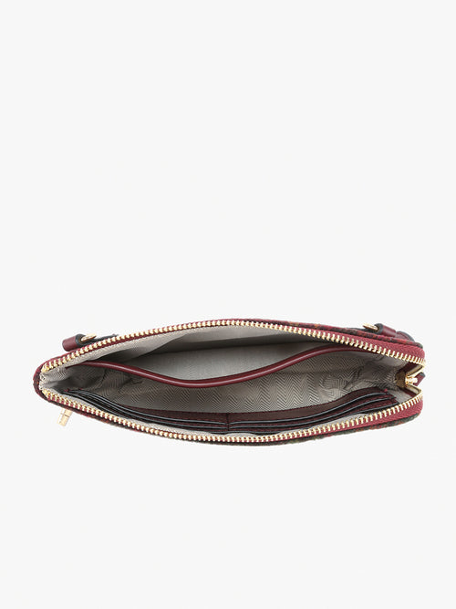 Kendall Plaid Crossbody/Wristlet with Twist Lock Closure | Versatile Plaid Fashion Bag in 4 Colors